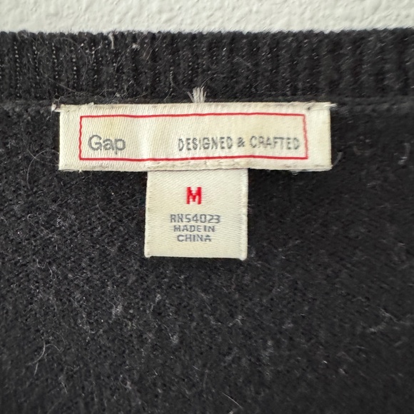 Black VNeck Pullover Sweater - Picture 2 of 2